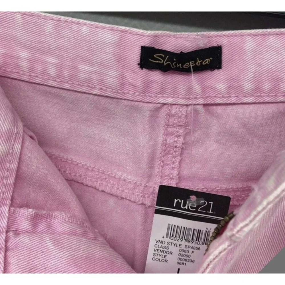 Rue 21‎ Shine Star Pink Tie Dye High Waist Pleated Jeans Women's Size 11